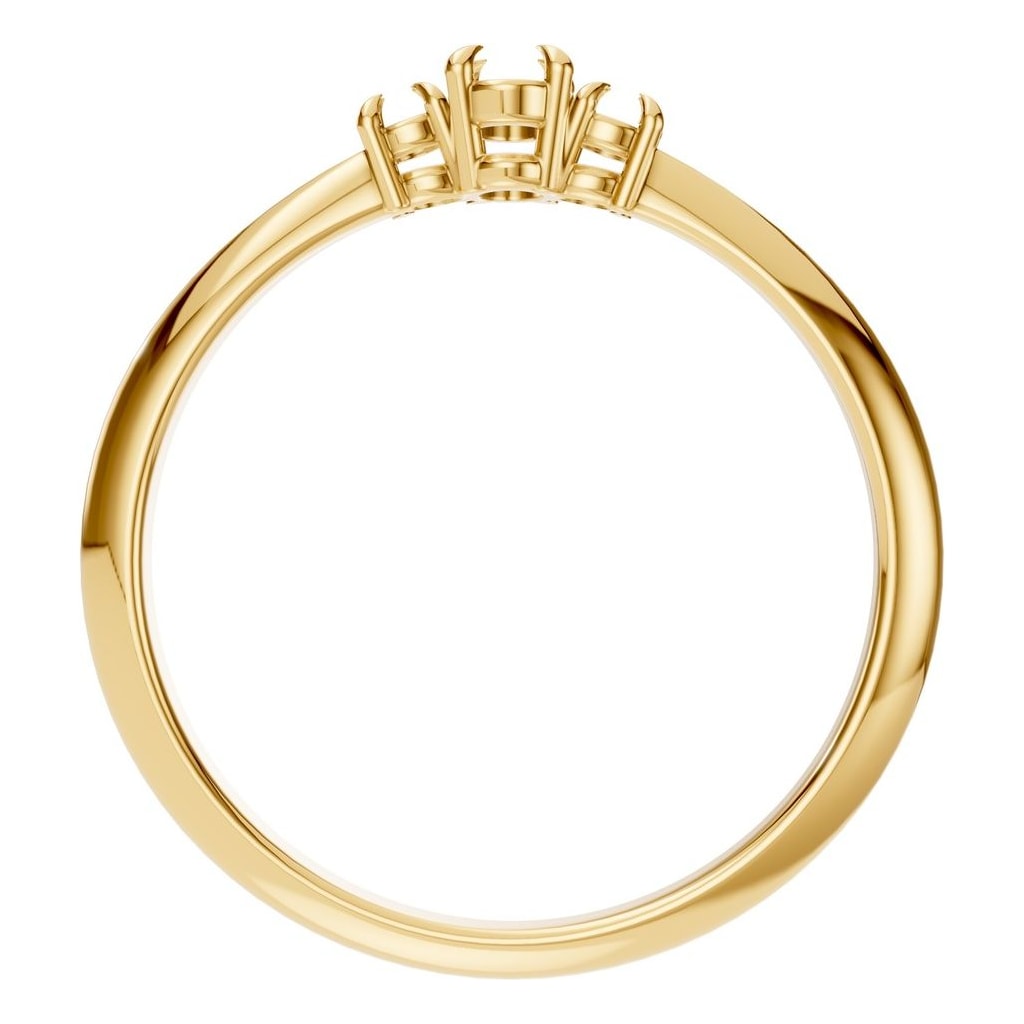 RI-4674 Yellow Gold Ring UNSET - Top View