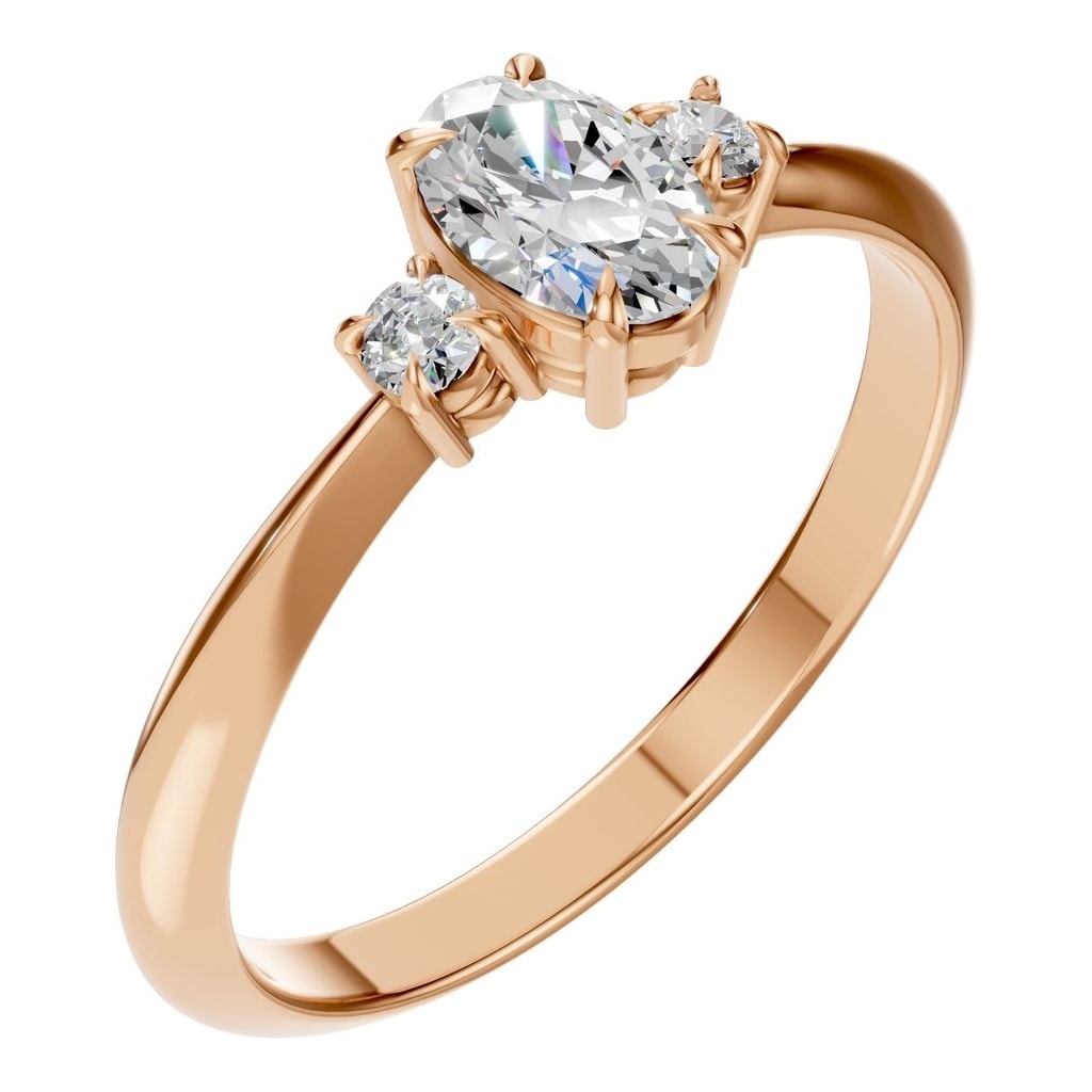 RI-4674 Rose Gold Ring SET - Main View