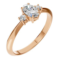 RI-4674 Rose Gold Ring SET - Main View