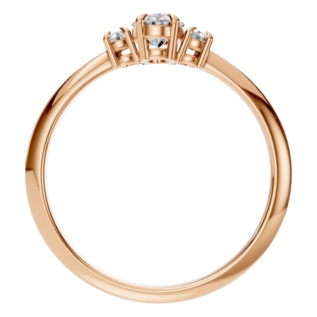 RI-4674 Rose Gold Ring SET - Top View
