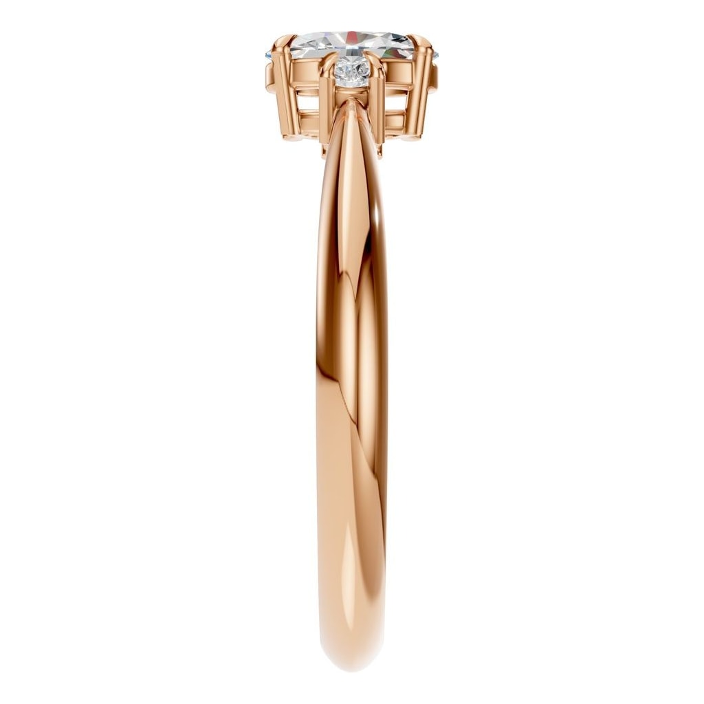 RI-4674 Rose Gold Ring SET - Side View