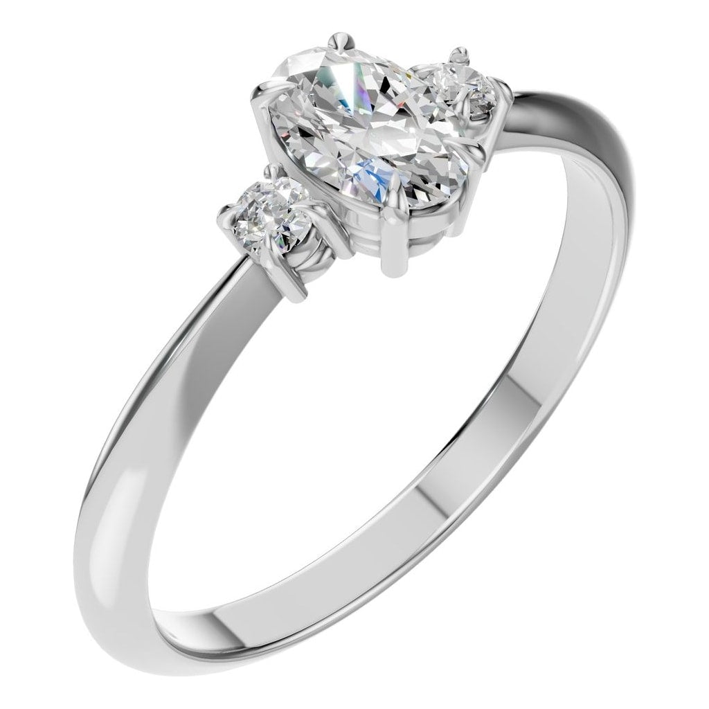 RI-4674 White Gold Ring SET - Main View