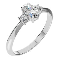 RI-4674 White Gold Ring SET - Main View