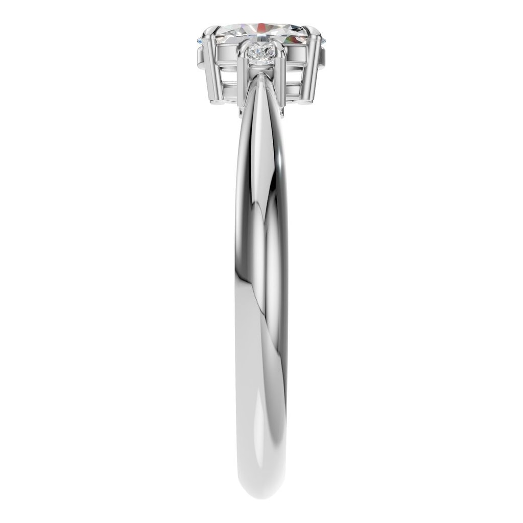 RI-4674 White Gold Ring SET - Side View