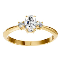 RI-4674 Yellow Gold Ring SET - Front View