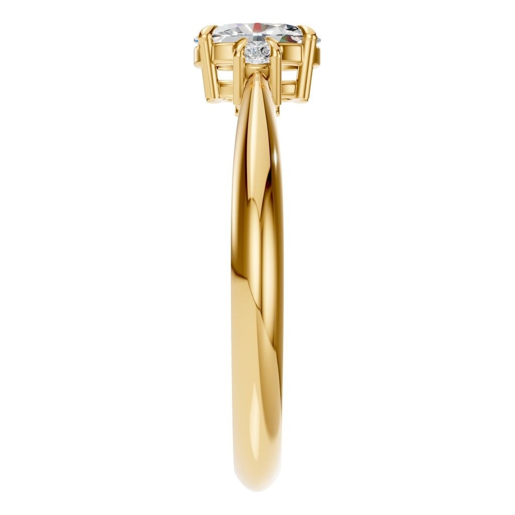 RI-4674 Yellow Gold Ring SET - Side View