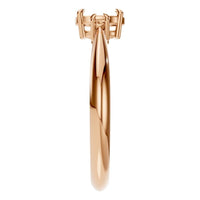 RI-4674 Rose Gold Ring UNSET - Side View