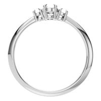 RI-4674 White Gold Ring UNSET - Top View