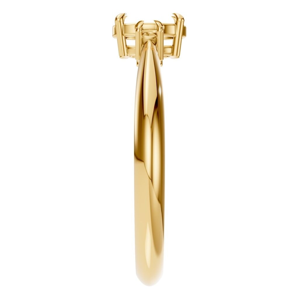 RI-4674 Yellow Gold Ring UNSET - Side View