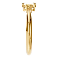 RI-4674 Yellow Gold Ring UNSET - Side View