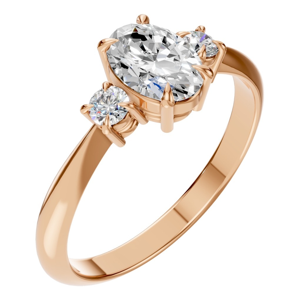 RI-4674 Rose Gold Ring SET - Main View