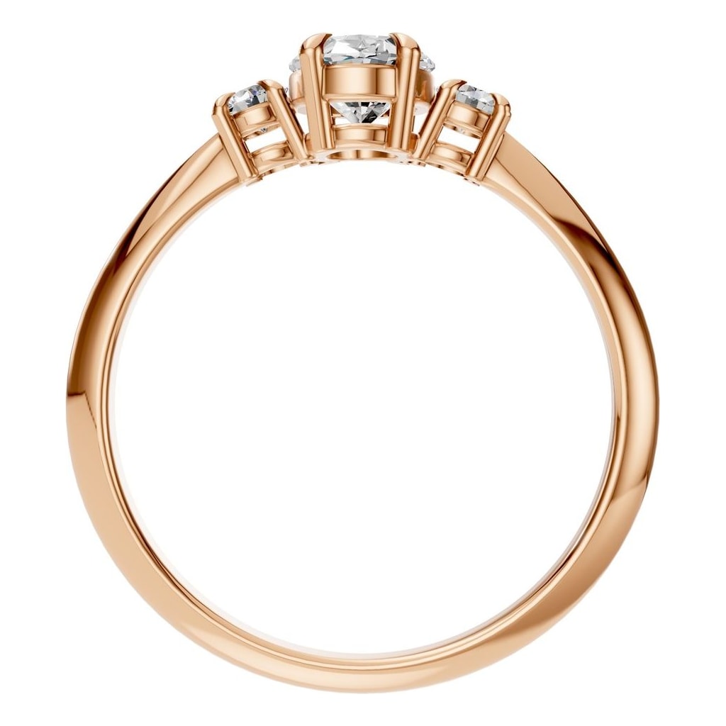 RI-4674 Rose Gold Ring SET - Top View