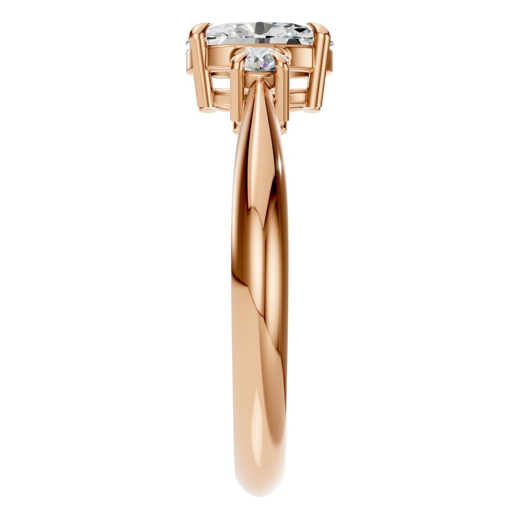 RI-4674 Rose Gold Ring SET - Side View