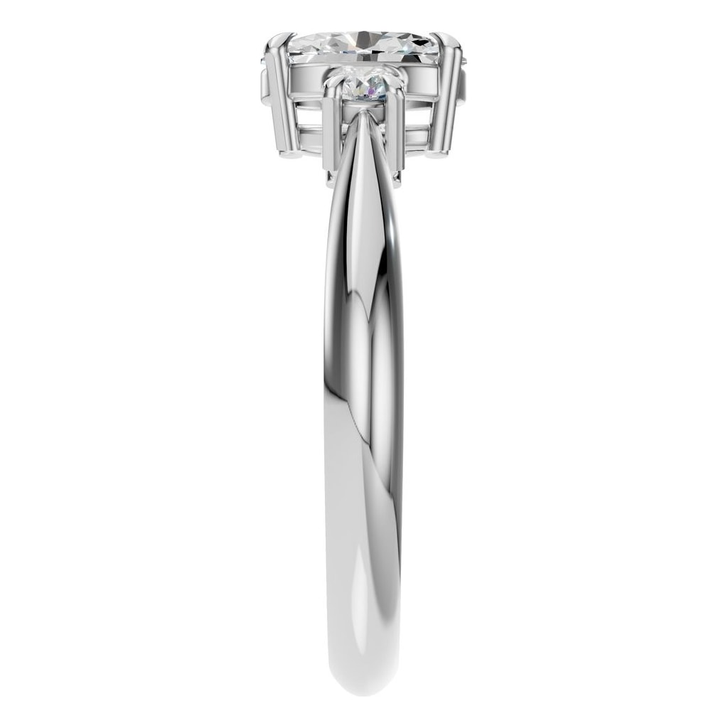 RI-4674 White Gold Ring SET - Side View