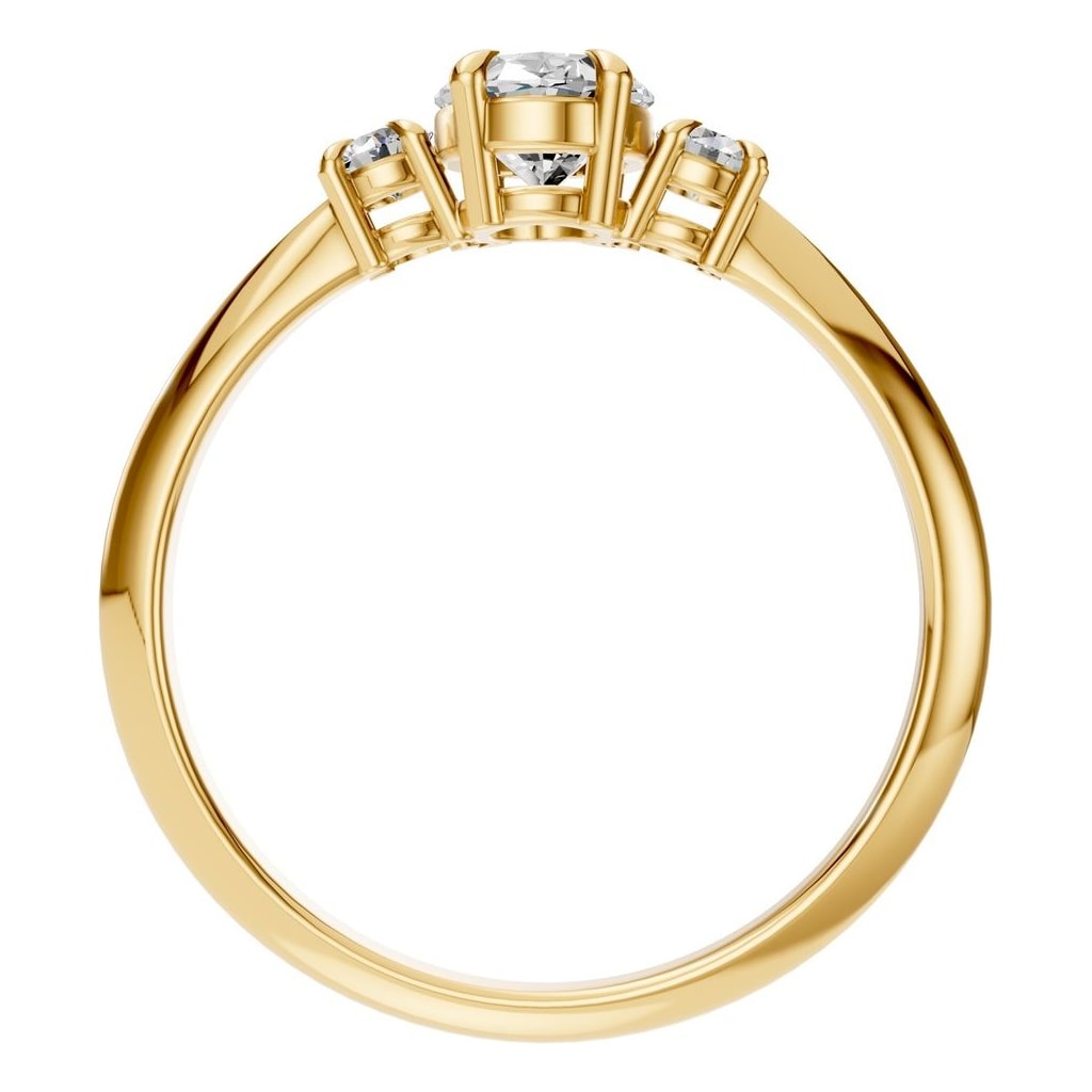 RI-4674 Yellow Gold Ring SET - Top View