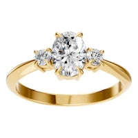 RI-4674 Yellow Gold Ring SET - Front View