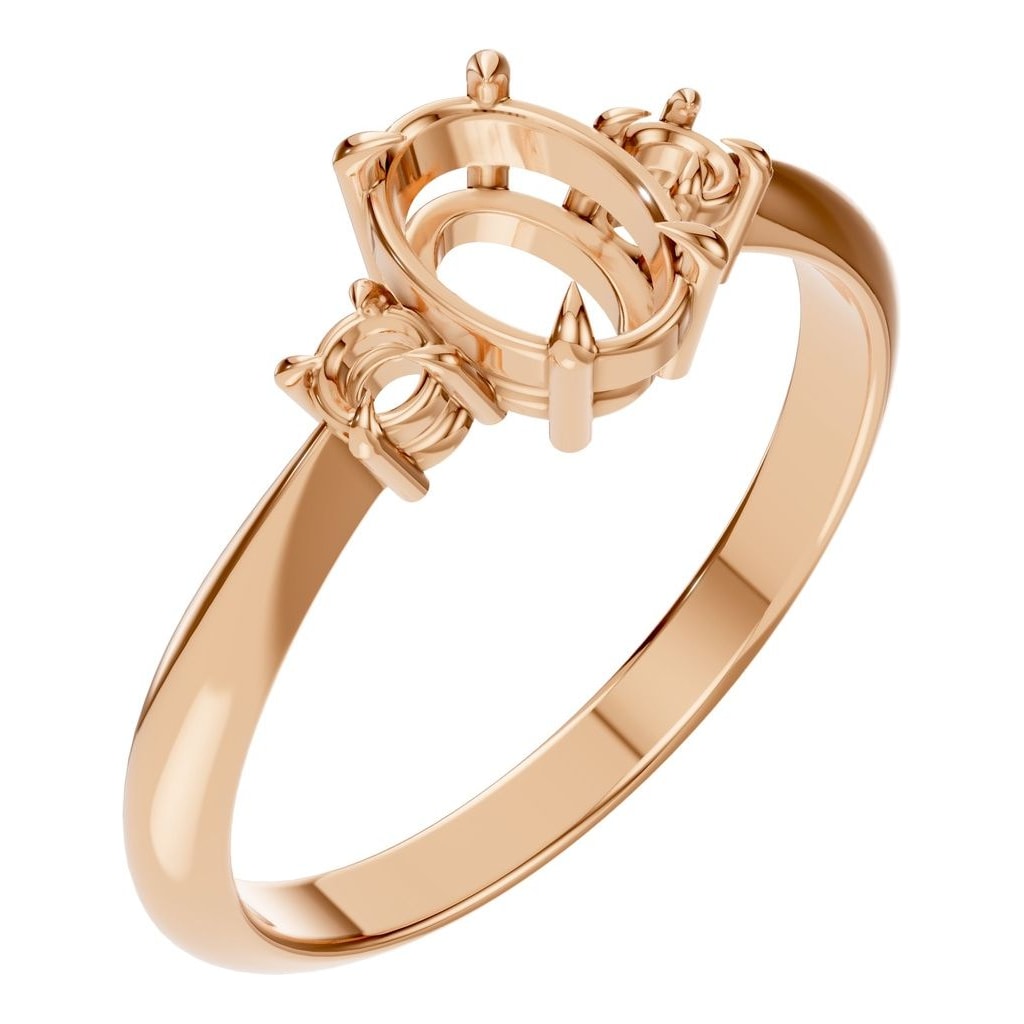 RI-4674 Rose Gold Ring UNSET - Main View