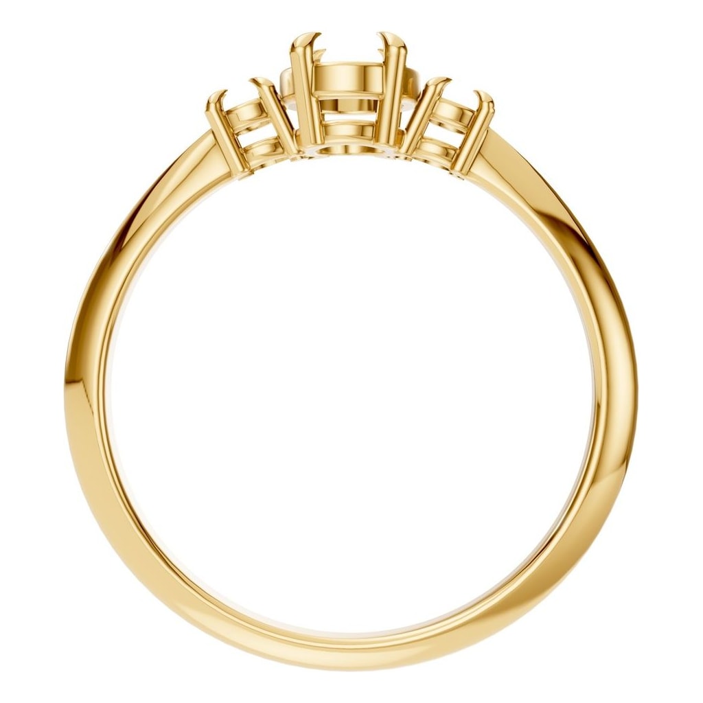 RI-4674 Yellow Gold Ring UNSET - Top View