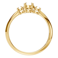RI-4674 Yellow Gold Ring UNSET - Top View