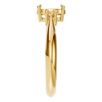 RI-4674 Yellow Gold Ring UNSET - Side View