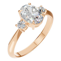 RI-4674 Rose Gold Ring SET - Main View
