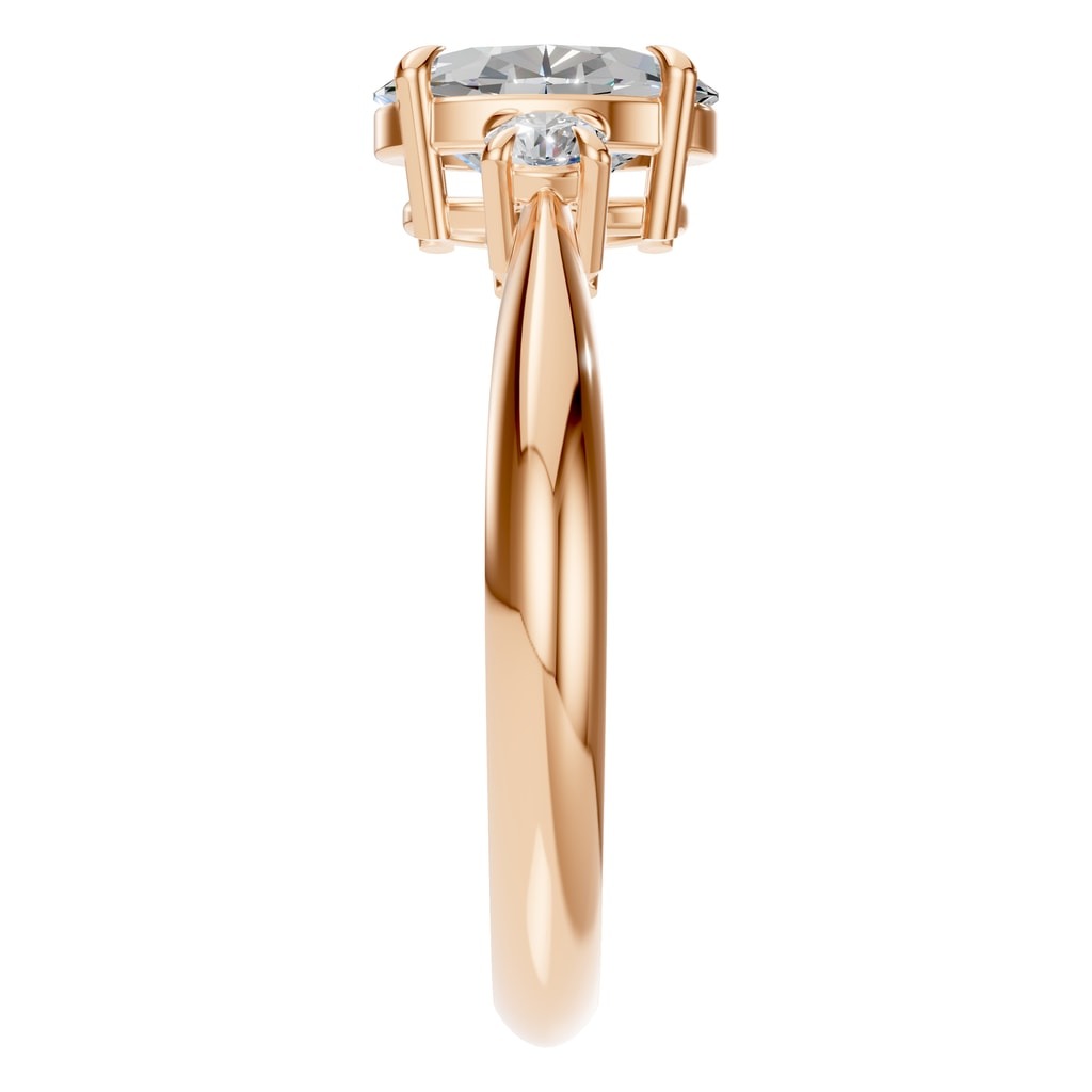 RI-4674 Rose Gold Ring SET - Side View