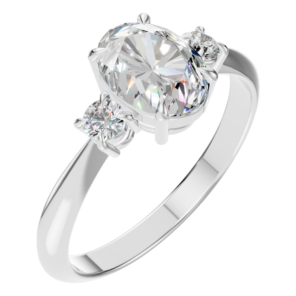 RI-4674 White Gold Ring SET - Main View