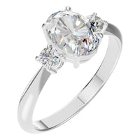 RI-4674 White Gold Ring SET - Main View
