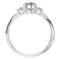RI-4674 White Gold Ring SET - Top View