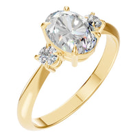 RI-4674 Yellow Gold Ring SET - Main View