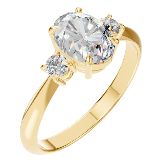 RI-4674 Yellow Gold Ring SET - Main View