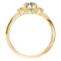 RI-4674 Yellow Gold Ring SET - Top View