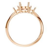 RI-4674 Rose Gold Ring UNSET - Top View