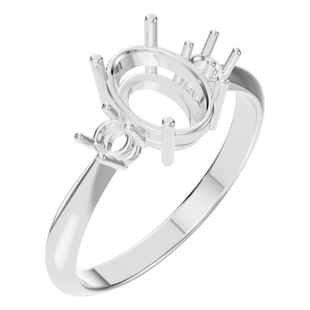 RI-4674 White Gold Ring UNSET - Main View