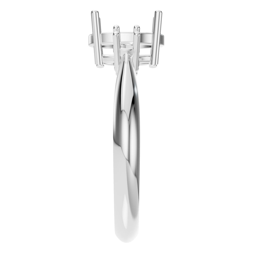 RI-4674 White Gold Ring UNSET - Side View