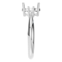 RI-4674 White Gold Ring UNSET - Side View