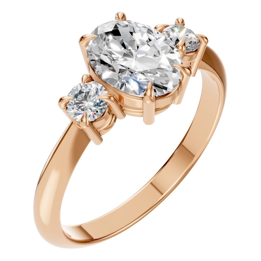RI-4674 Rose Gold Ring SET - Main View