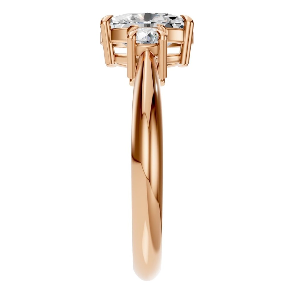 RI-4674 Rose Gold Ring SET - Side View