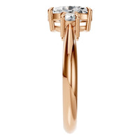 RI-4674 Rose Gold Ring SET - Side View