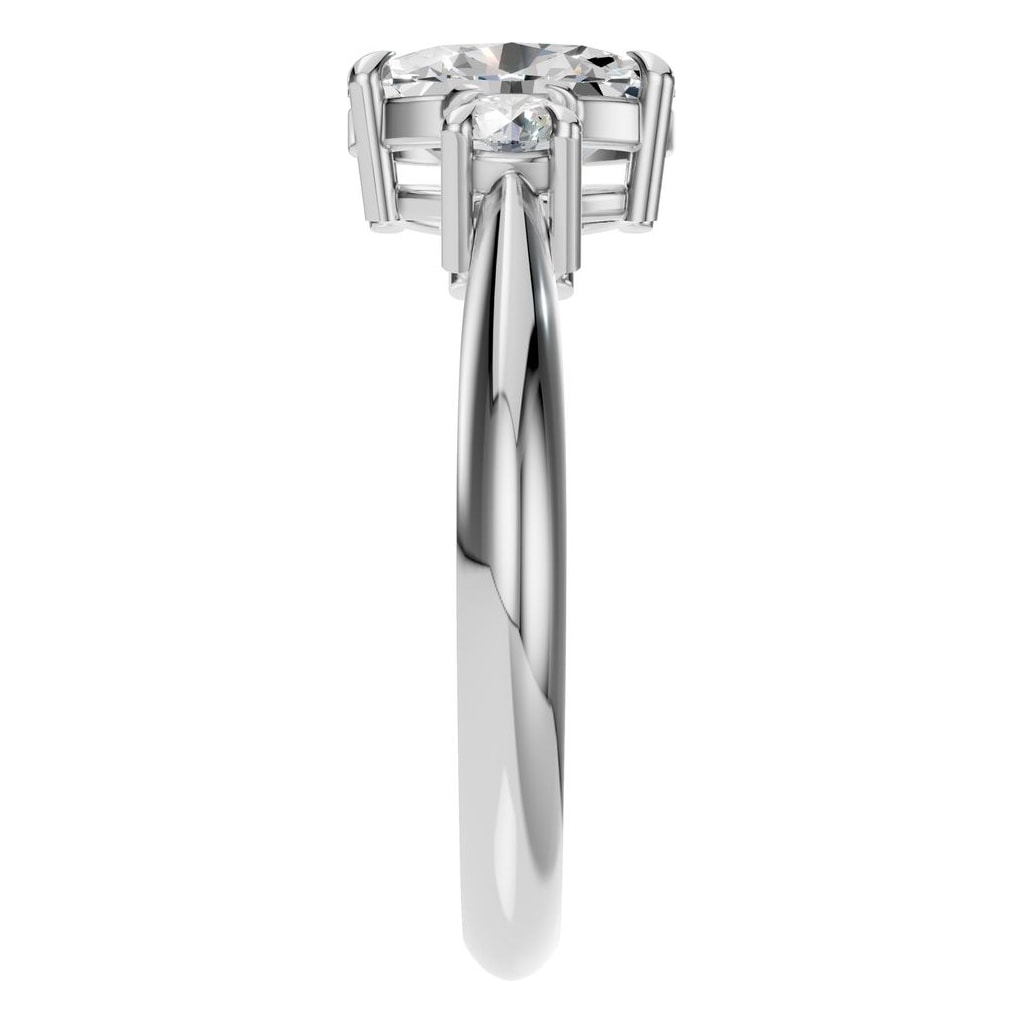 RI-4674 White Gold Ring SET - Side View