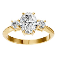 RI-4674 Yellow Gold Ring SET - Front View