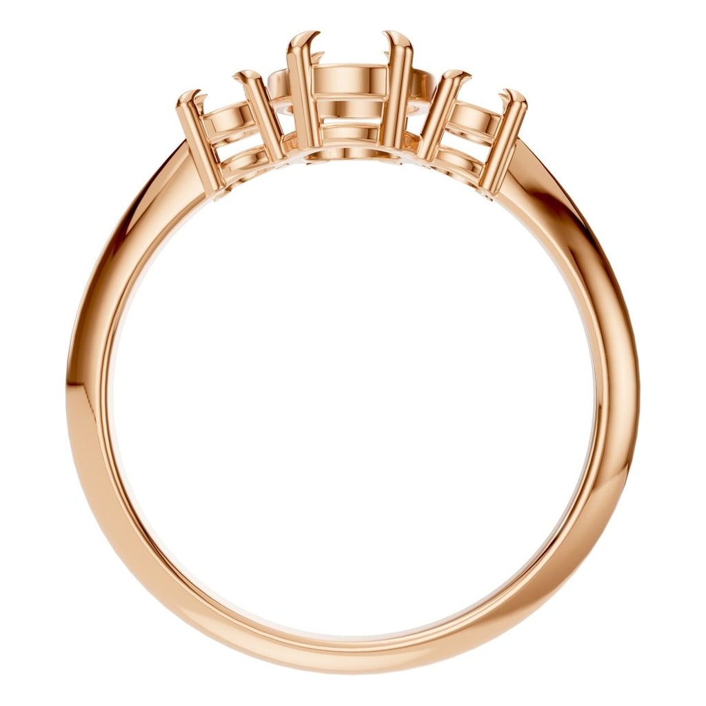 RI-4674 Rose Gold Ring UNSET - Top View