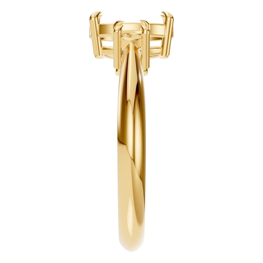 RI-4674 Yellow Gold Ring UNSET - Side View