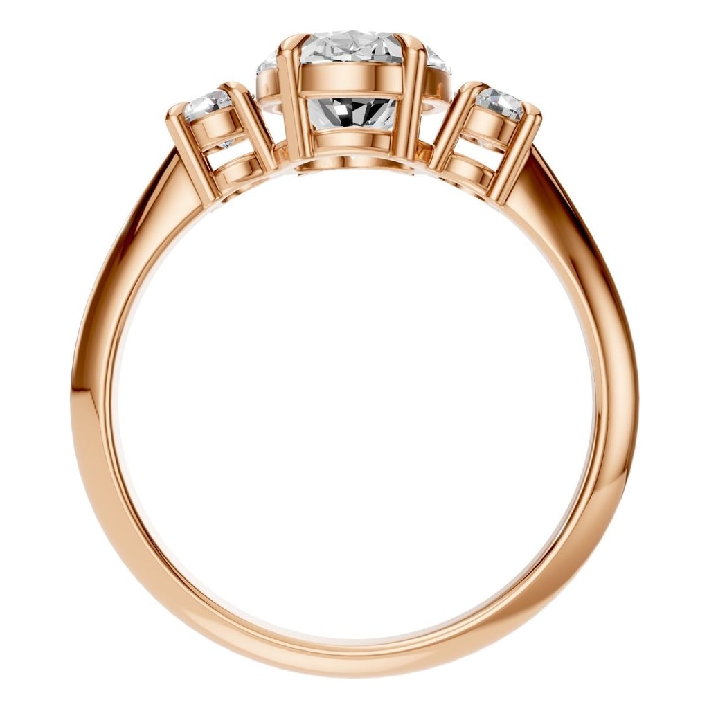 RI-4674 Rose Gold Ring SET - Top View