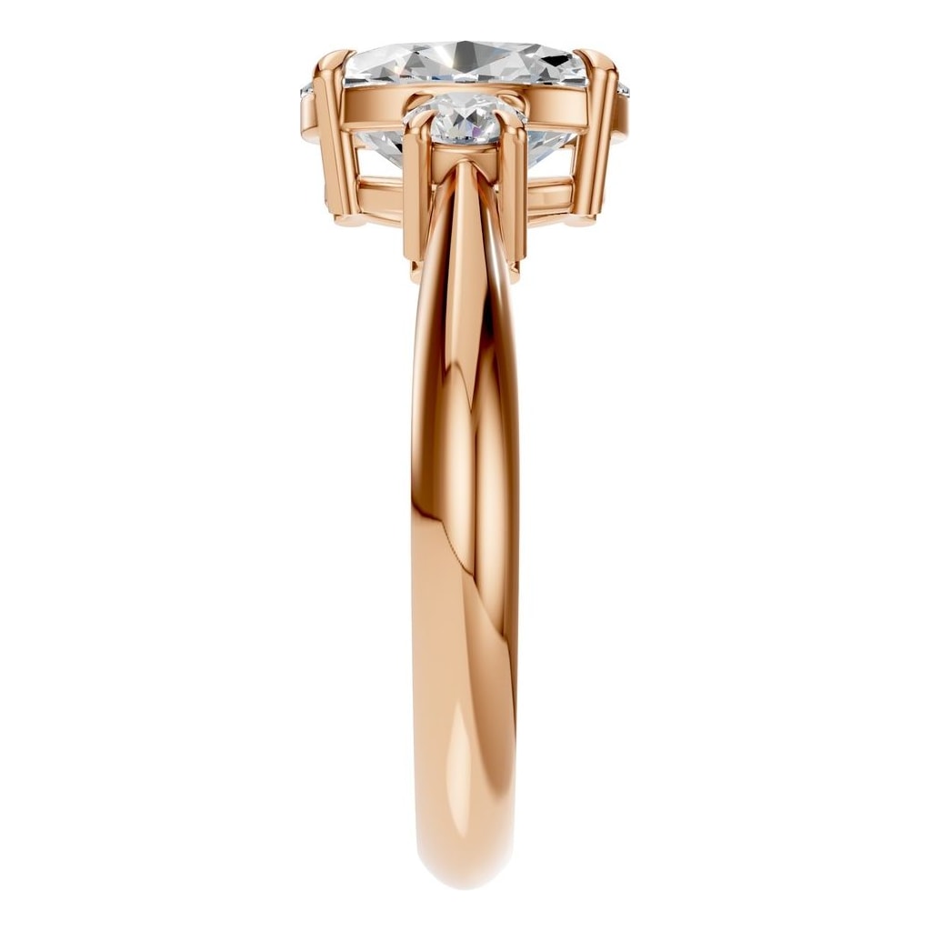 RI-4674 Rose Gold Ring SET - Side View