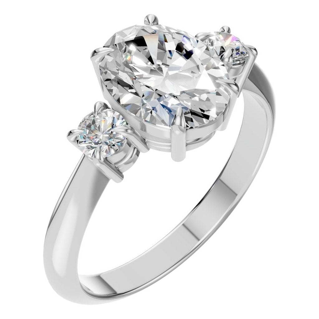 RI-4674 White Gold Ring SET - Main View