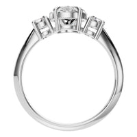 RI-4674 White Gold Ring SET - Top View