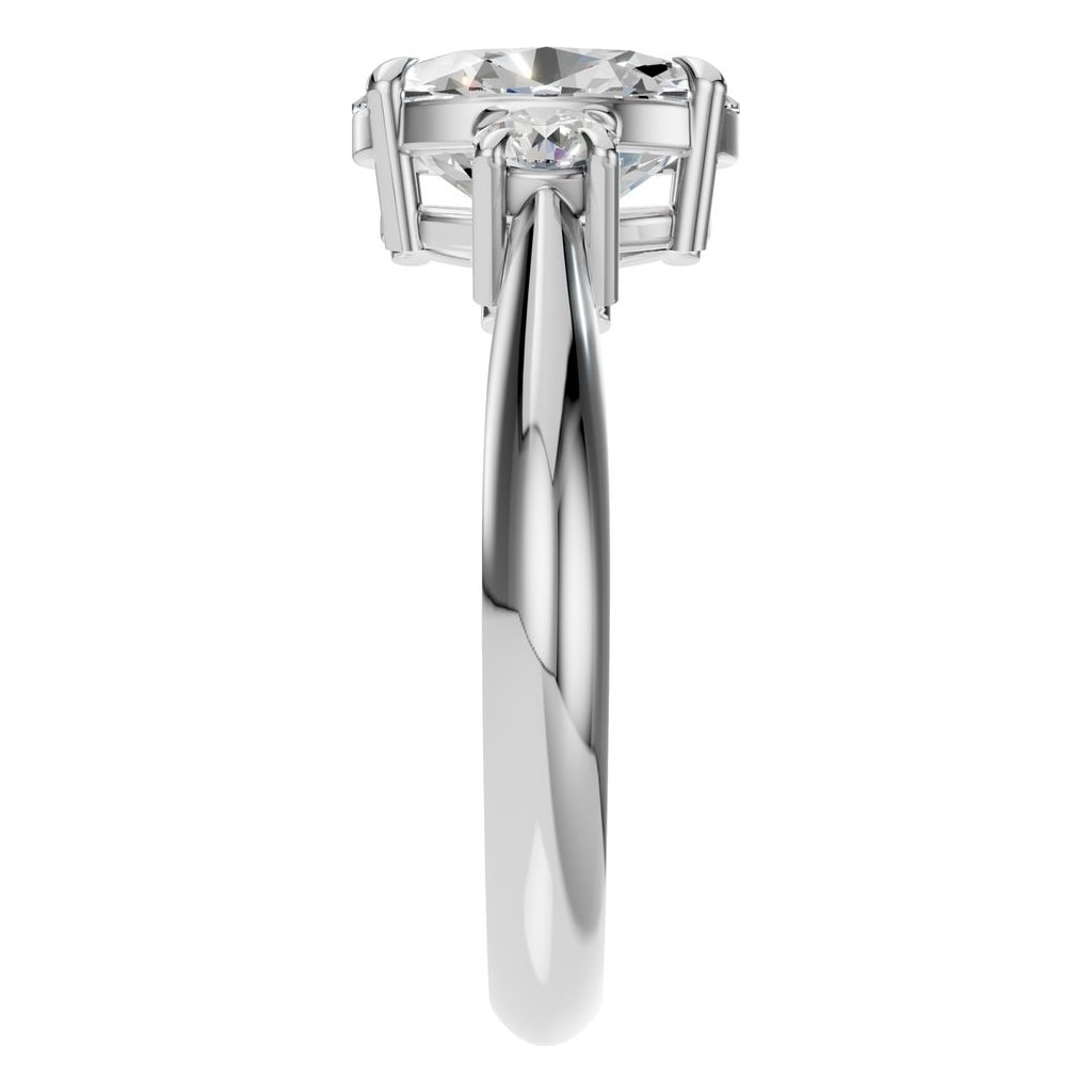RI-4674 White Gold Ring SET - Side View
