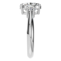 RI-4674 White Gold Ring SET - Side View