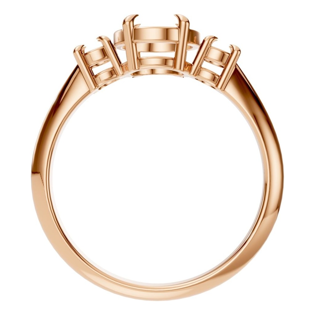 RI-4674 Rose Gold Ring UNSET - Top View